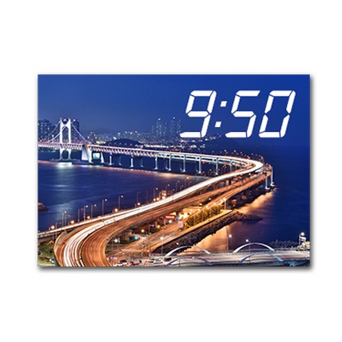 홈마인 LED 시계 + 캔버스 프린팅 액자 도시야경 A3, A3-HM-CITY-01