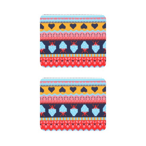 에스닉 보헤미안 보타패턴 캔버스 폴리 마우스 패드 23 x 19 cm, 24, 2개
