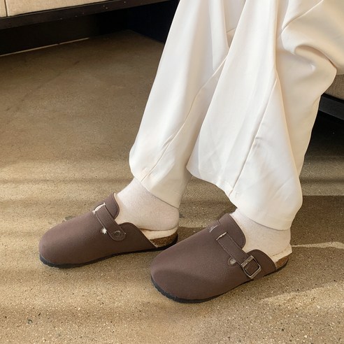 여성용 버켄 스웨이드 털 슬리퍼 sn692