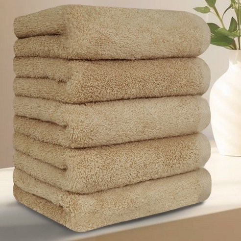 테리크 프리미엄 호텔 수건 200g 40수 코마사, 라떼, 5개