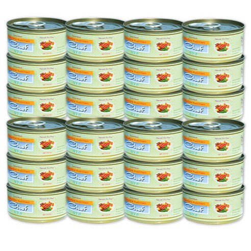 쉐프 고양이 간식캔 80g, 참치 + 타우린 혼합맛, 24개