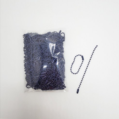 마다꾸미 볼체인 컬러군번줄 줄구슬 10cm, 네이비, 50개