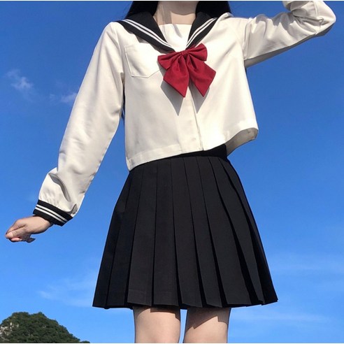 오프리 일본 세일러 긴팔 교복 세라 빅사이즈 코스프레