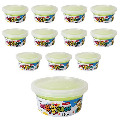 에듀클레이 12p, 연한연두, 120g, 1세트