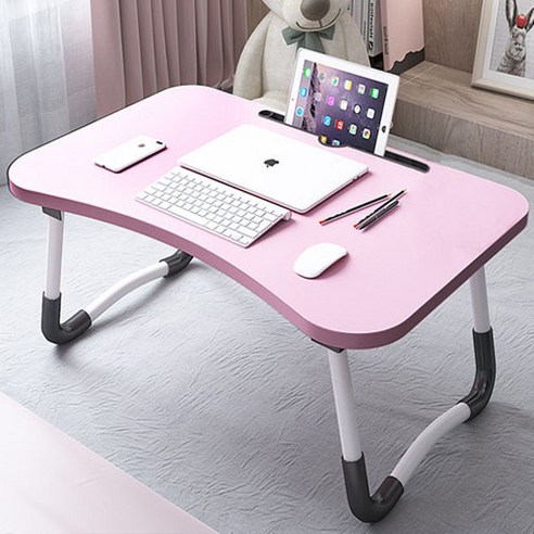 접이식 원목 보조 테이블, 핑크