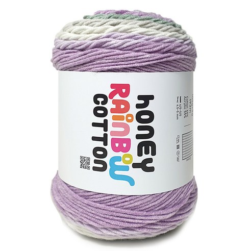 니뜨 허니 레인보우 코튼 뜨개실 100g, 534 퍼플민트, 1개