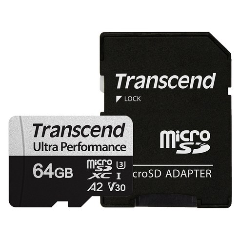 트랜센드 340S Ultra Performance 마이크로SD카드, 64GB, 1개