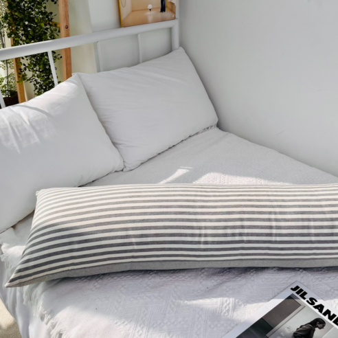 호옴 순면100 임산부 일자 선염지 원단 전신 바디필로우 솜포함