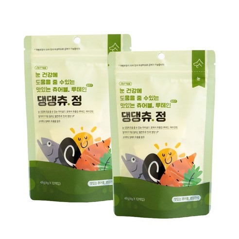 베터 반려동물 댕댕츄정 영양제 12p, 눈물개선/눈건강, 2개