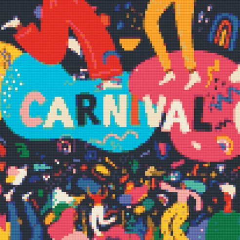 원더아트 DIY 보석 십자수 세트, 카니발, 1세트