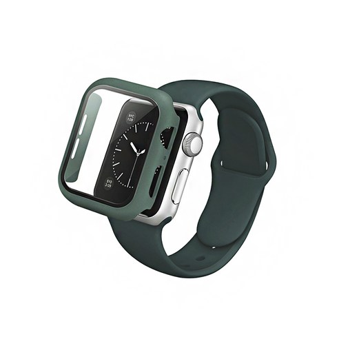 애플워치 2in1 스포츠밴드 스트랩 케이스 40mm, 그린, 1개