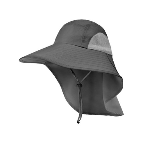 킵샌딩 등산 여행용 햇빛가리개 모자, 다크그레이