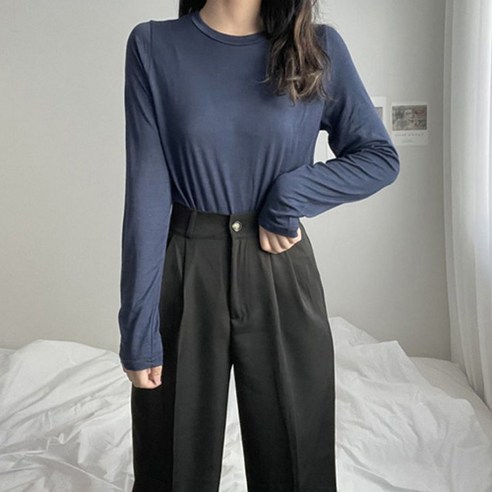 안다로미 여성용 실크 4계절 오피스 긴팔 티셔츠