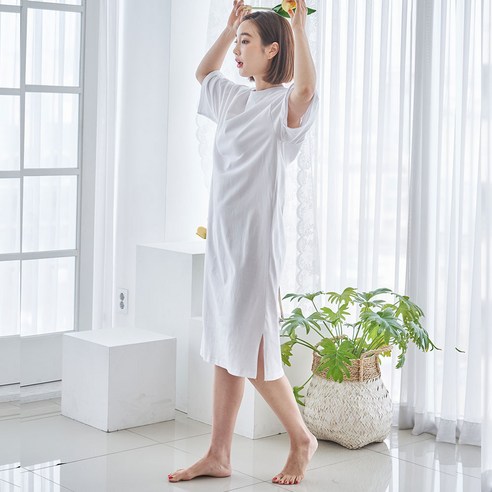 도씨 여성용 순면 박스 원피스