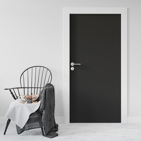 로즈로사 현관문 방문 시트지 2p, 06블랙(SM4801-3), 100 x 210 cm