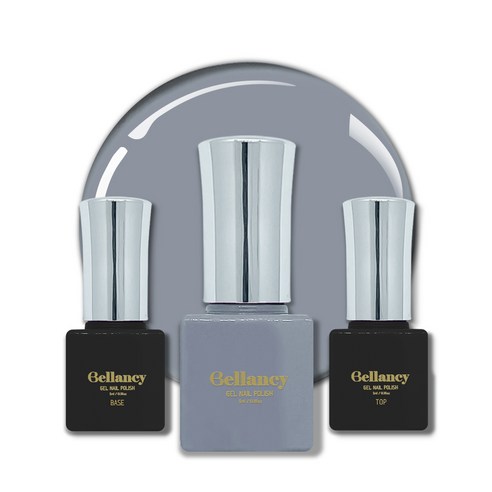 벨랑시 원스텝 젤네일 5ml + 젤네일 베이스 5ml + 젤네일 탑 5ml 세트, SN 02 그레이(젤네일), 1세트