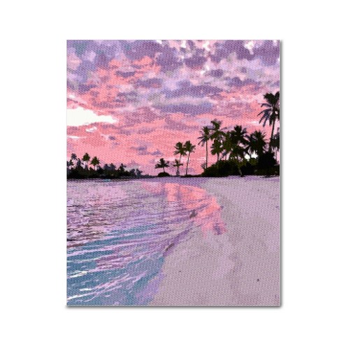 아디코 DIY 보석십자수 핑크빛 해변 40 x 50 cm BH03, 혼합색상, 1개