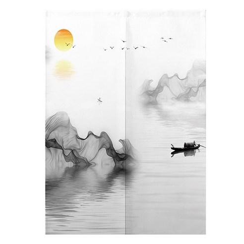 전통풍경화 도어커튼, TYPE1
