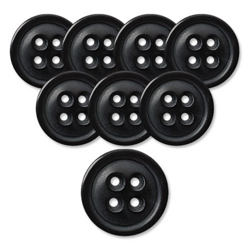동대문단추왕 고급 무광 코트 가디건 단추 18mm, 두툼이, 8개, 블랙 두툼이