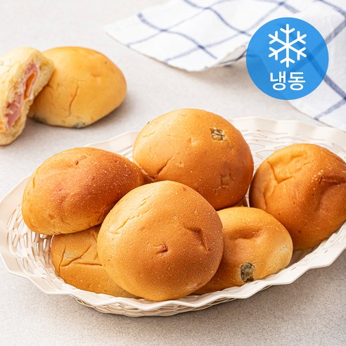 [로켓프레시] 그녀의빵공장 햄치즈 야채 모닝빵 8개입 (냉동)