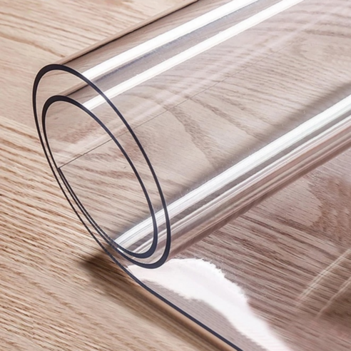 올준 사무실 책상 테이블 투명 방수 PVC 유리 대용 맞춤재단 식탁매트, 60cm x 60cm x 1mm