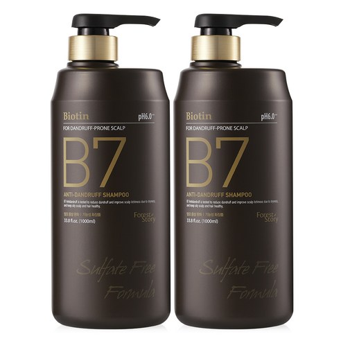 포레스트스토리 B7 댄드러프 비듬케어 탈모 샴푸, 2개, 1000ml