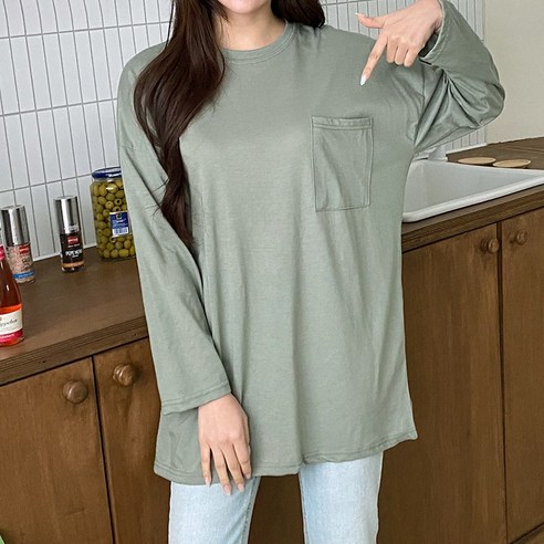 후니네 네모포켓 임산부 티셔츠