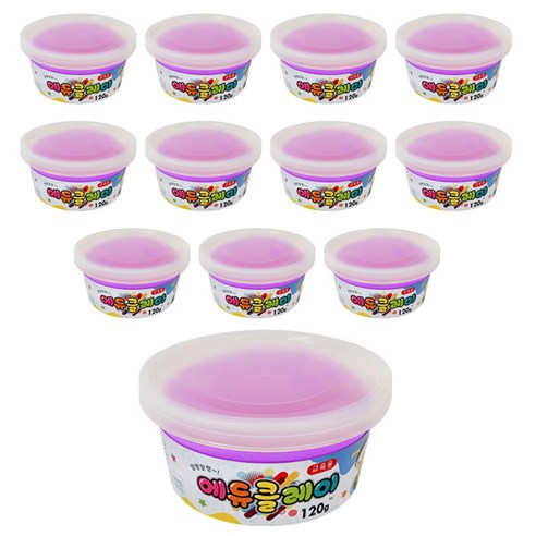 에듀클레이 12p, 보라, 120g, 1세트