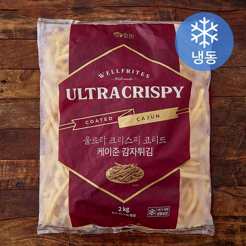 WELLFRITES 울트라 크리스피 코티드 케이준 감자튀김 (냉동), 2kg, 1개