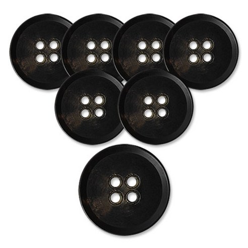 동대문단추왕 고급 무광 코트 가디건 단추 18mm, 마크롱, 7개, 블랙 마크롱