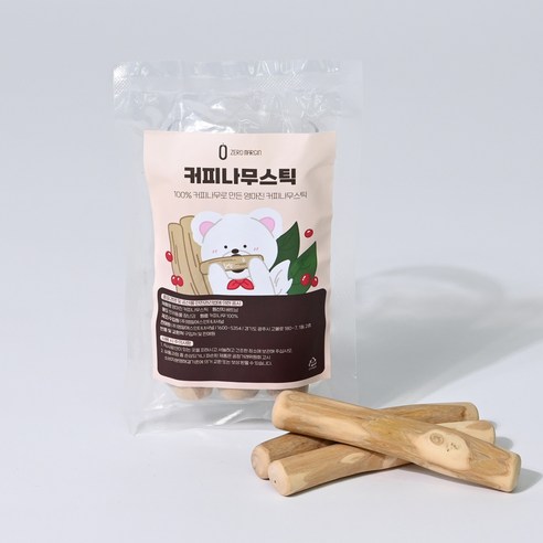 영마진 강아지 커피나무스틱 120g 3p, 연갈색, 1개