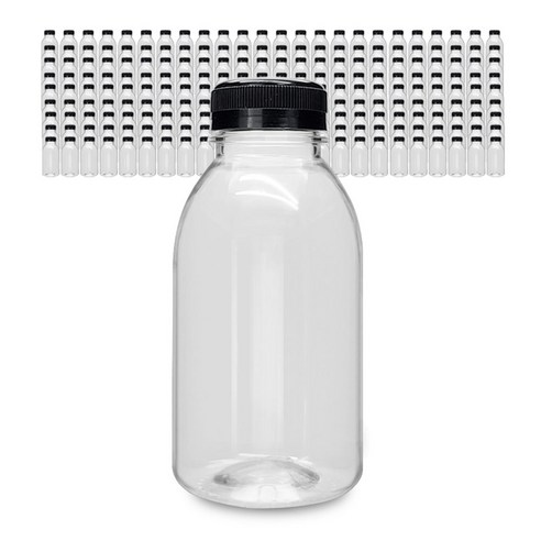 미르 우유 투명 블랙캡 페트병, 300ml, 223개