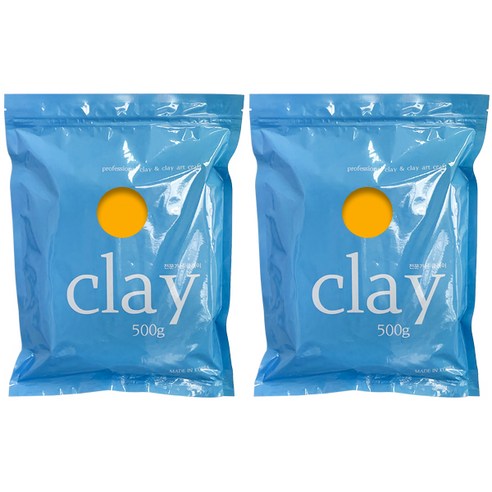 전문가용 유아용 클레이 2p, 형광주황, 500g, 2개