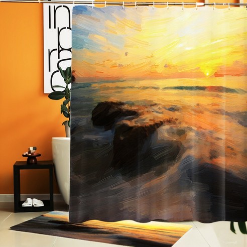 카리스 숲속의 빛 욕실 샤워 커튼 A05 90 x 180 cm, 1개