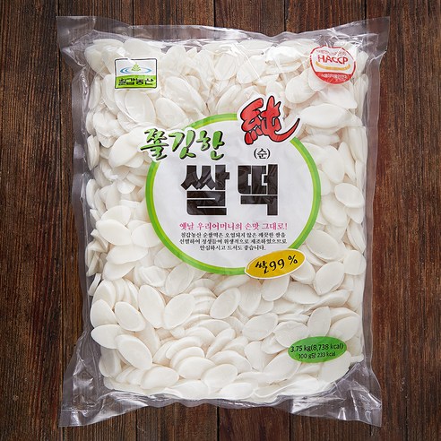 칠갑농산 쫄깃한 순 쌀떡, 3.75kg, 1개