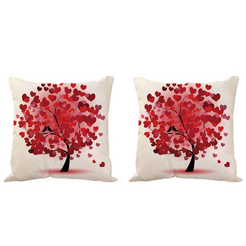 화려하고 다양한 트리 그림 일러스트 쿠션커버 2p, 08