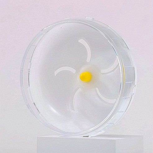 펫플로우 빙글빙글 파스텔톤 원형 소동물 쳇바퀴 M, 화이트, 1개