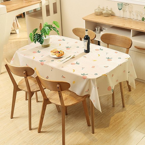 쿼르디 식탁보 피크닉 테이블매트, 과일, 137 x 137 cm