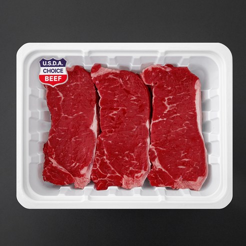 미국산 초이스 채끝 스테이크용 (냉장), 1개, 1kg