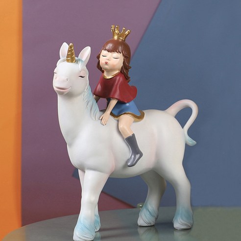 북유럽 애니멀 소녀 오브제, D