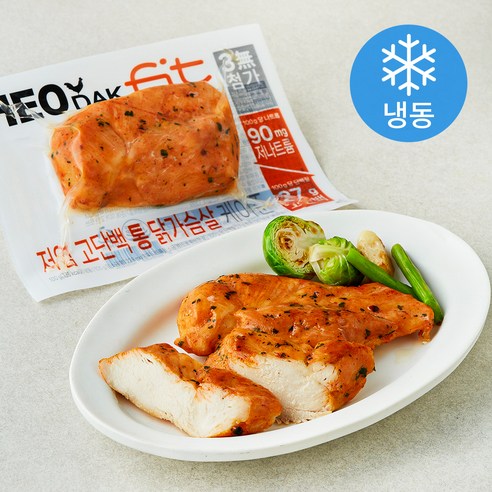 허닭 FIT 저염 고단백 통 닭가슴살 케이준 (냉동), 100g, 1개입, 5개