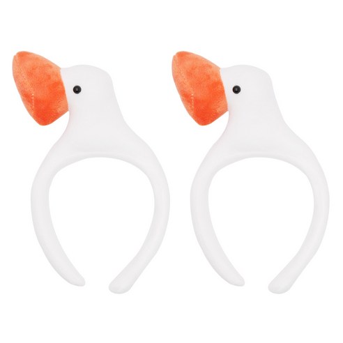 리빙다 오리 머리띠 2p 세트, 화이트, 1세트