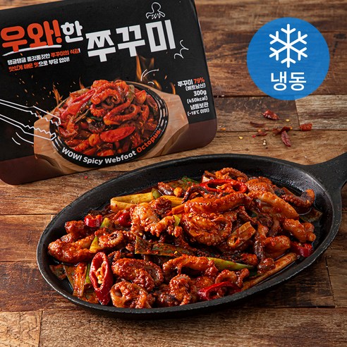 우와한 쭈꾸미 매운맛 (냉동), 300g, 2개