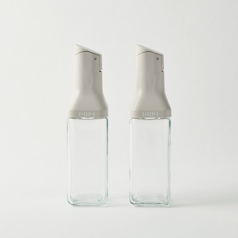 한샘 클리어 자동개폐 미니 오일병 아이보리, 2개, 350ml