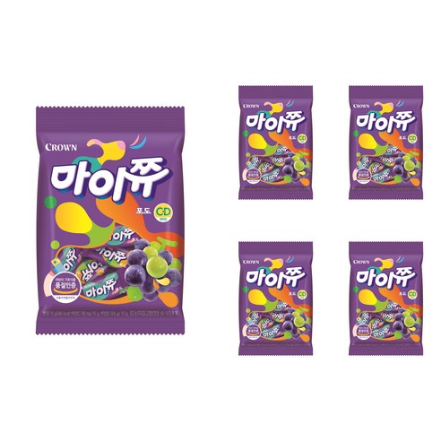 크라운 마이쮸 포도 필로우, 92g, 5개