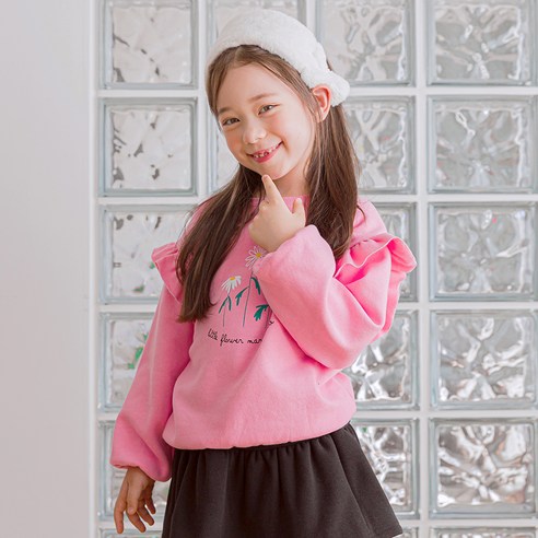 릴리푸리 여아용 세송이 기모 맨투맨