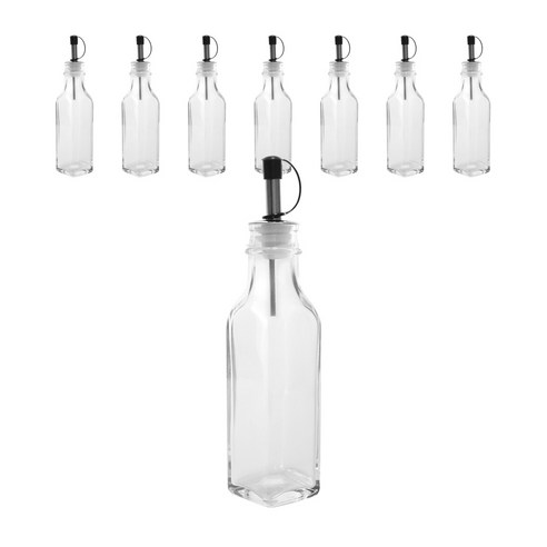 투명사각 오일병 스테인리스퓨어러, 8개, 120ml