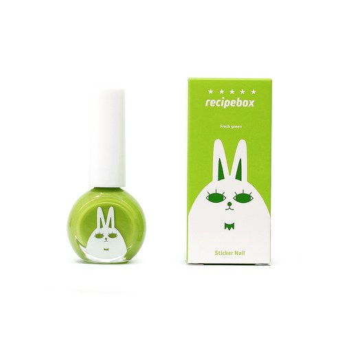 레시피박스 수성 매니큐어 10ml, 프레쉬그린, 1개
