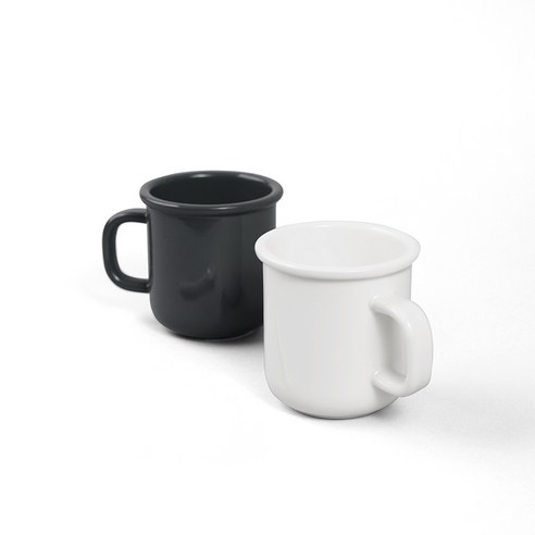 보울보울 노르딕볼볼 머그컵 2종 세트 340ml, 화이트, 차콜, 1세트