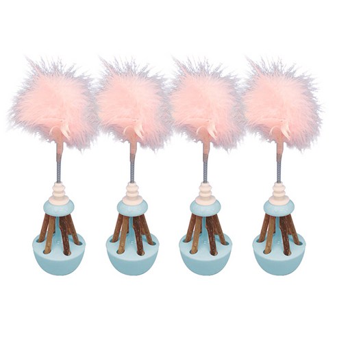 블럭마트 고양이 깃털오뚜기 장난감, TYPE 2, 4개